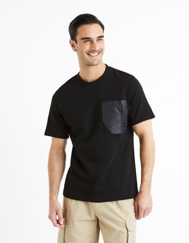 T-shirt col rond - noir - celio - Modalova