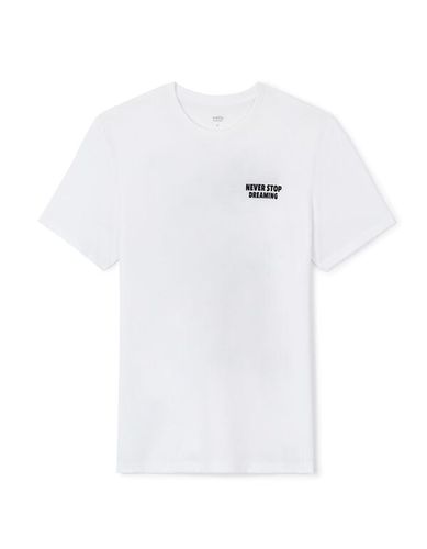 T-shirt col rond 100% coton - blanc - camaieu - Modalova