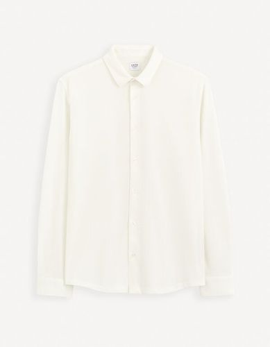 Chemise regular gaufrée unie - celio - Modalova