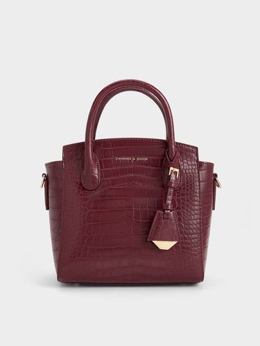 Charles & Keith - Sac cabas trapèze structuré à effet croco - Charles & Keith - Modalova