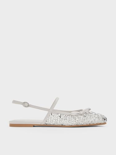 Charles & Keith - Chaussures Mary Jane en maille à sequins ornées d'un nœud - Charles & Keith - Modalova