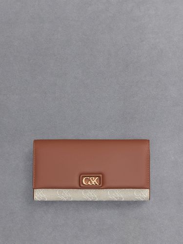 Charles & Keith - Portefeuille en cuir et toile à lanière chaîne - Charles & Keith - Modalova