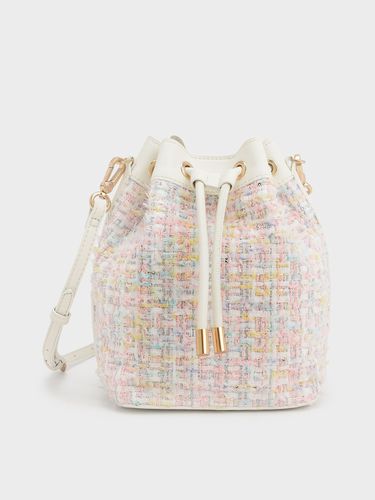 Charles & Keith - Sac seau en tweed à cordon de serrage - Charles & Keith - Modalova