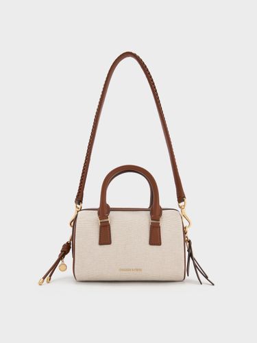 Charles & Keith - Sac bowling bicolore en toile Everleigh - Charles & Keith - Modalova
