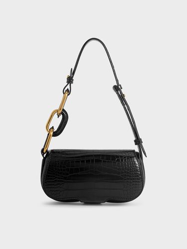 Charles & Keith - Mini sac allongé métallique à effet croco Kora - Charles & Keith - Modalova