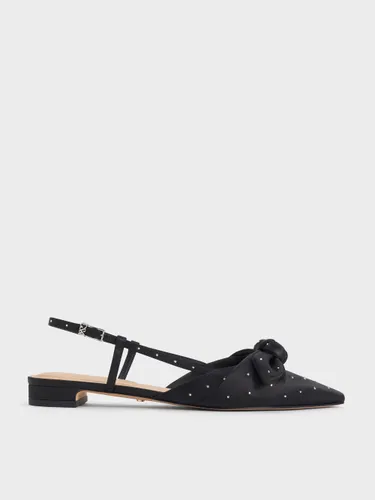Charles & Keith - Chaussures à pois avec bride arrière et nœud Jayce - Charles & Keith - Modalova