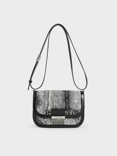 Charles & Keith - Sac en jean patchwork Charlot - Charles & Keith - Modalova