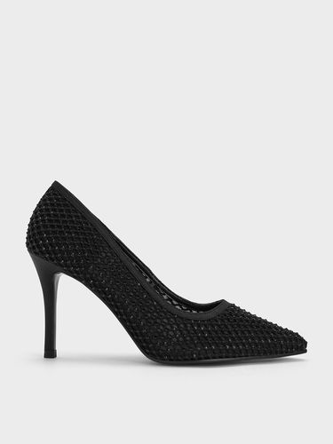 Charles & Keith - Escarpins à bout pointu en maille et strass - Charles & Keith - Modalova