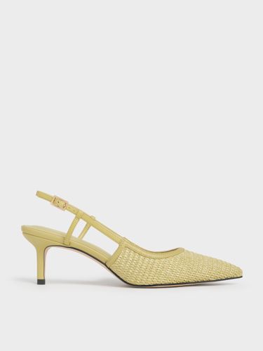 Charles & Keith - Escarpins en raphia à bout pointu et bride arrière - Charles & Keith - Modalova