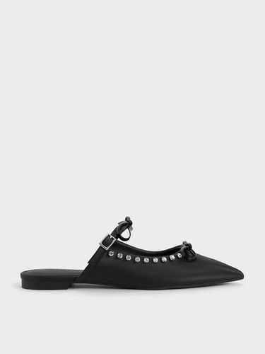 Charles & Keith - Mules à bout pointu et double nœud ornées de strass - Charles & Keith - Modalova