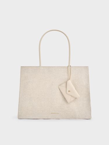 Charles & Keith - Grand sac cabas en lin Matina - Charles & Keith - Modalova