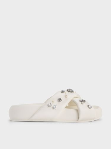Charles & Keith - Sandales à semelle plateforme à perles et strass - Charles & Keith - Modalova