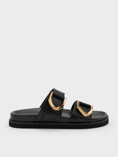 Charles & Keith - Mules Gabine en cuir à boucle dorée - Charles & Keith - Modalova
