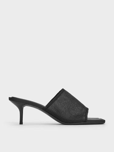 Charles & Keith - Mules en maille à talon de chaton Loren - Charles & Keith - Modalova