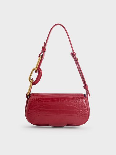 Charles & Keith - Mini sac allongé métallique à effet croco Kora - Charles & Keith - Modalova