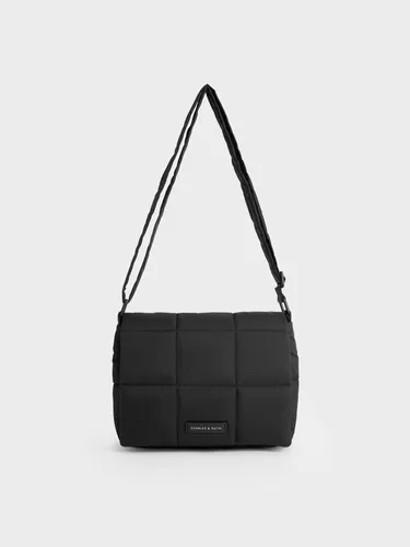 Charles & Keith - Mini sac bandoulière matelassé bouffant en nylon Errya - Charles & Keith - Modalova