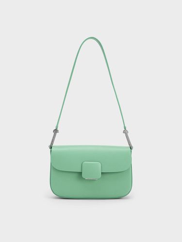 Charles & Keith - Sac porté épaule à bouton-poussoir carré Koa - Charles & Keith - Modalova