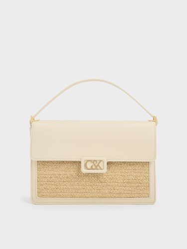 Charles & Keith - Sac porté épaule en cuir et raphia - Charles & Keith - Modalova