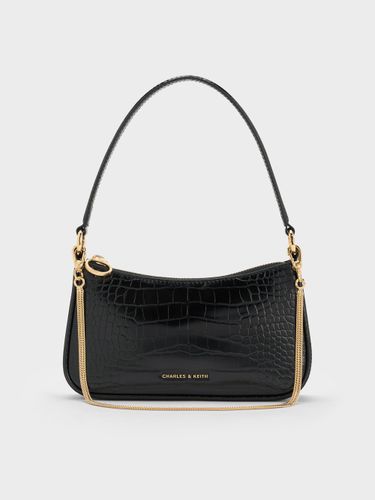 Charles & Keith - Sac porté épaule effet croco à lanière chaîne Elspeth - Charles & Keith - Modalova