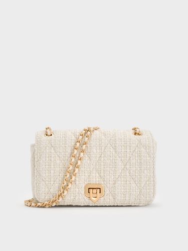 Charles & Keith - Sac à bandoulière tressé en tweed Arwen à motif losanges - Charles & Keith - Modalova