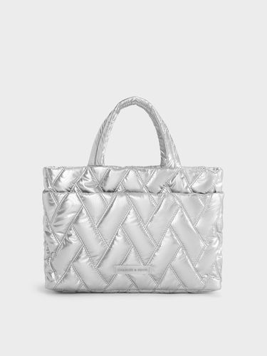 Charles & Keith - Sac cabas boxy en nylon à chevrons - Charles & Keith - Modalova