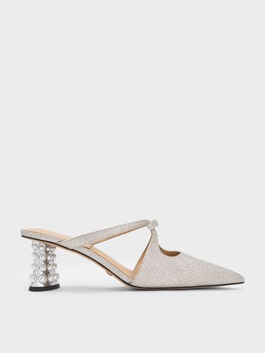 Charles & Keith - Mules à talon perlé et nœud pailleté - Charles & Keith - Modalova