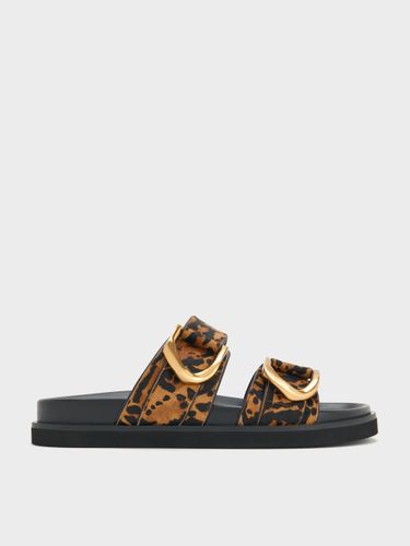 Charles & Keith - Sandales en cuir à boucle et imprimé léopard Gabine - Charles & Keith - Modalova