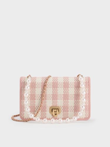Charles & Keith - Portefeuille à chaîne à carreaux orné de perles Alessia - Charles & Keith - Modalova