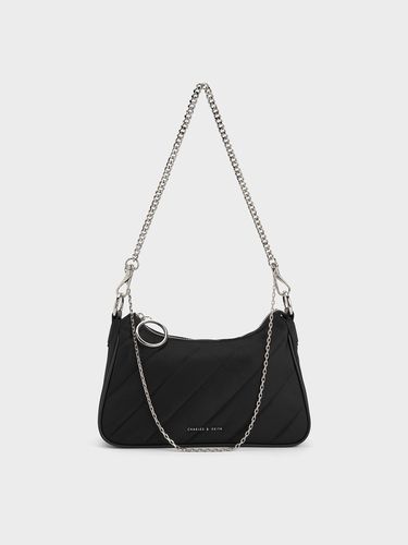 Charles & Keith - Sac bandoulière matelassé en nylon à lanière en chaîne Philomena - Charles & Keith - Modalova