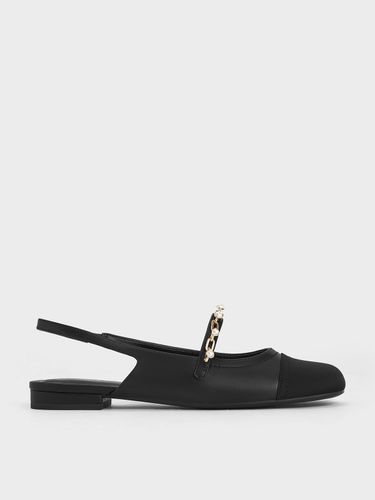 Charles & Keith - Chaussures à bride arrière à perles et maillons de chaîne - Charles & Keith - Modalova