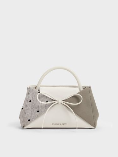 Charles & Keith - Sac à main à empiècements et nœud imprimé cœurs Hazel - Charles & Keith - Modalova