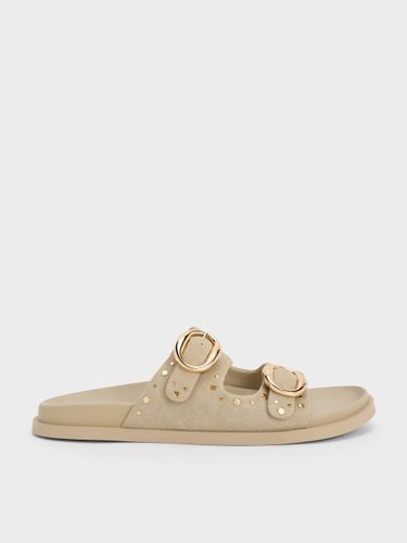 Charles & Keith - Mules à doubles brides cloutées et boucles - Charles & Keith - Modalova