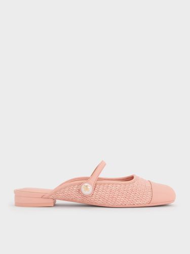 Charles & Keith - Claquettes en raphia ornées de perles Aeryn - Charles & Keith - Modalova