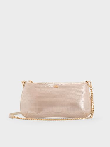 Charles & Keith - Sac porté épaule en maille à paillettes et cuir - Charles & Keith - Modalova
