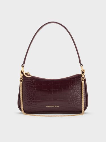 Charles & Keith - Sac porté épaule effet croco à lanière chaîne Elspeth - Charles & Keith - Modalova