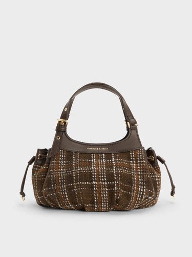 Charles & Keith - Mini sac seau Lillith à carreaux avec cordon de serrage - Charles & Keith - Modalova
