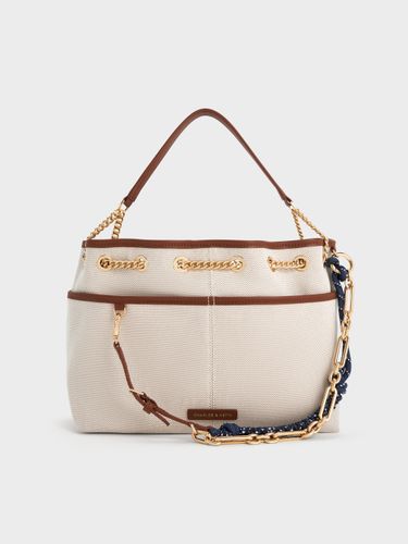 Charles & Keith - Sac cabas à bandoulière en corde nouée Addison en toile - Charles & Keith - Modalova