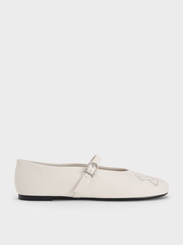 Charles & Keith - Mary Jane à empeigne haute et rose perforée - Charles & Keith - Modalova