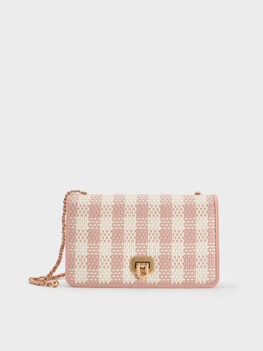 Charles & Keith - Portefeuille à chaîne à carreaux orné de perles Alessia - Charles & Keith - Modalova
