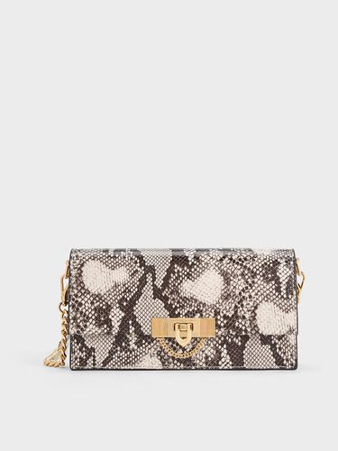 Charles & Keith - Tallulah Snake-Print Push-Lock Wallet - Charles & Keith - Modalova