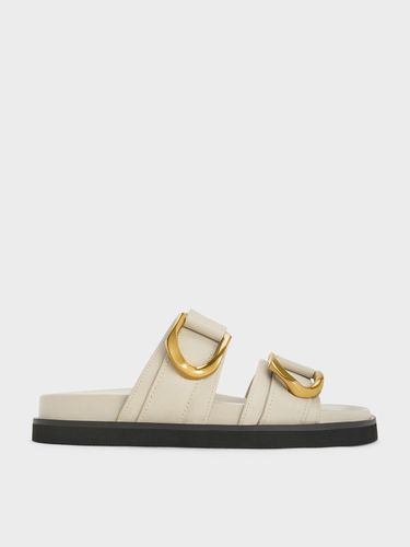 Charles & Keith - Claquettes en cuir à boucle Gabine - Charles & Keith - Modalova