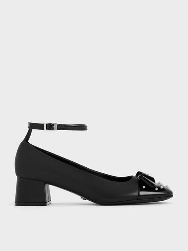 Charles & Keith - Escarpins en cuir orné de perles et d'un nœud - Charles & Keith - Modalova