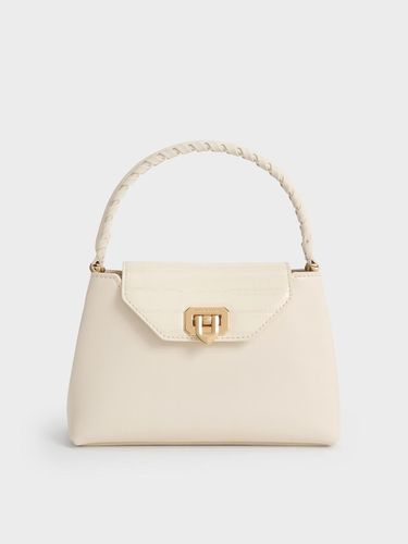 Charles & Keith - Sac à main à effet croco et lanière tressée Arwen - Charles & Keith - Modalova