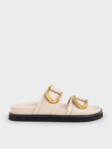 Charles & Keith - Claquettes en cuir à boucle Gabine - Charles & Keith - Modalova