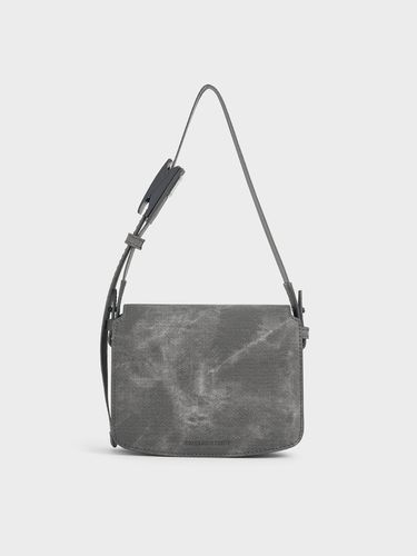 Charles & Keith - Sac boxy porté épaule à rabat frontal en denim - Charles & Keith - Modalova
