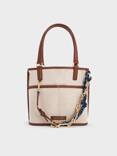 Charles & Keith - Sac cabas en toile à double bandoulière en corde nouée Addison - Charles & Keith - Modalova