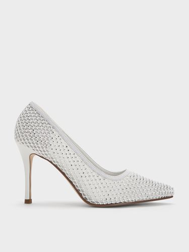 Charles & Keith - Escarpins à bout pointu en maille et strass - Charles & Keith - Modalova