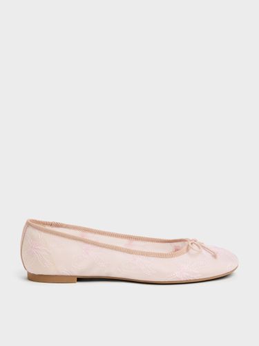 Charles & Keith - Ballerines avec nœud en maille brodée - Charles & Keith - Modalova
