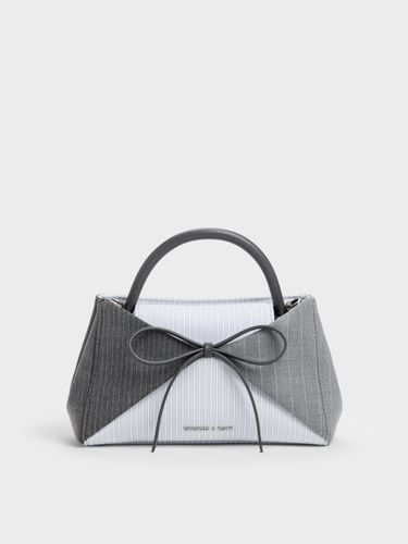 Charles & Keith - Sac à main à empiècements et nœud rayé Hazel - Charles & Keith - Modalova