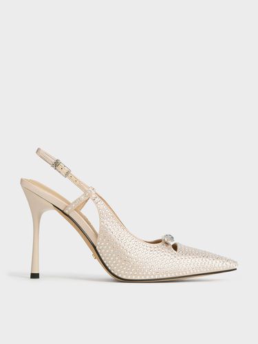 Charles & Keith - Escarpins en polyester recyclé à noeud et strass avec bride arrière - Charles & Keith - Modalova